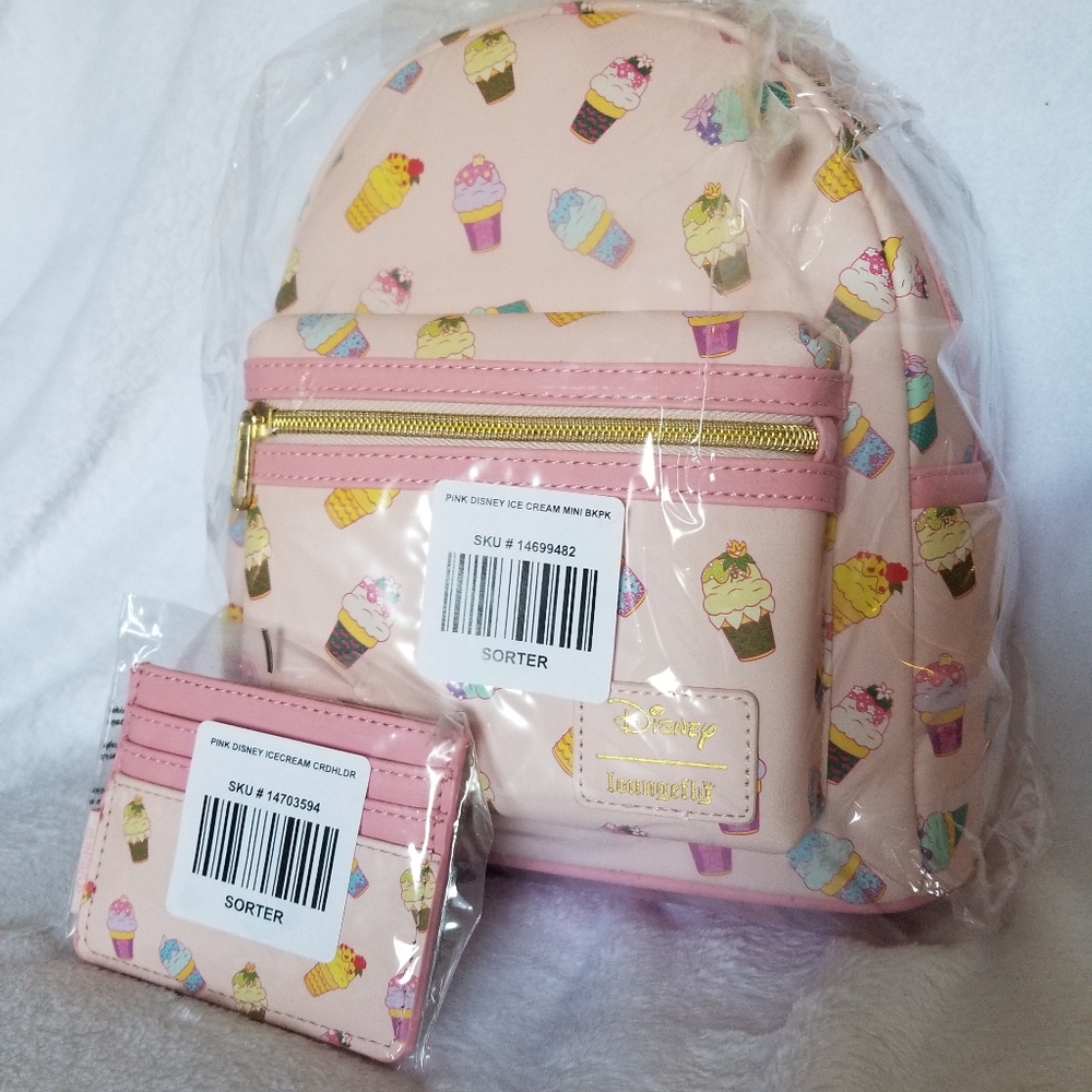 Loungefly x Disney princess ice cream minibackpack + cardholder. - Picture 3 of 6